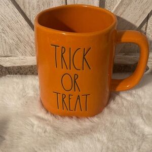 Rae Dunn Doubled Sided Orange Trick or Treat Mug